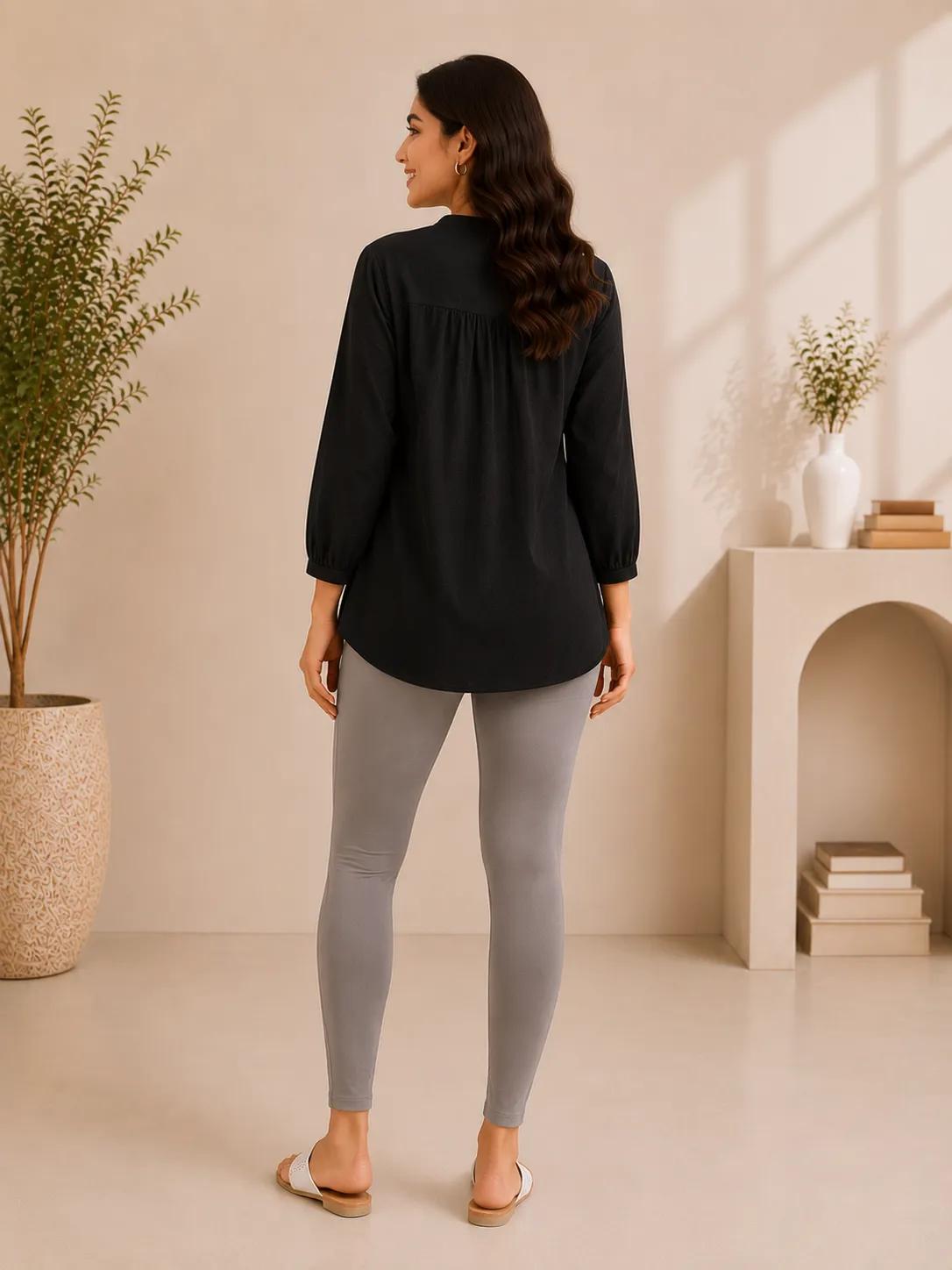 E Skin Cotton Lycra Ankle-Length Women’s Leggings – 4-Way Stretch